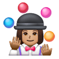 🤹🏽‍♀️ Emoji Jongleurin: mittlere Hautfarbe Samsung One UI 6.1.
