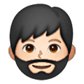 🧔🏻‍♂️ Emoji Hombre Con Barba Tono De Piel Claro en Samsung One UI 6.1.