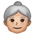👵🏼 Emoji Anciana: Tono De Piel Claro Medio en Samsung One UI 6.1.