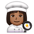 👩🏾‍🍳 Emoji Cozinheira: Pele Morena Escura na Samsung One UI 6.1.