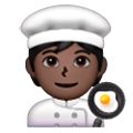 🧑🏿‍🍳 Emoji Koch/Köchin: dunkle Hautfarbe Samsung One UI 6.1.