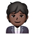 🧑🏿‍💼 Emoji Oficinista Hombre: Tono De Piel Oscuro en Samsung One UI 6.1.