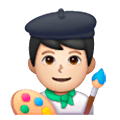 Emoji 👨🏻‍🎨 Artista Uomo: Carnagione Chiara su Samsung One UI 6.1.