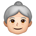 Émoji 👵🏻 Femme âgée : Peau Claire sur Samsung One UI 6.1.