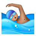 🏊🏽‍♂️ Emoji Schwimmer: mittlere Hautfarbe Samsung One UI 6.1.