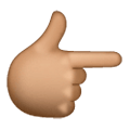 👉🏽 Emoji nach rechts weisender Zeigefinger: mittlere Hautfarbe Samsung One UI 6.1.