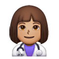 Emoji 👩🏽‍⚕️ Operatrice Sanitaria: Carnagione Olivastra su Samsung One UI 6.1.