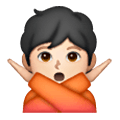 🙅🏻 Emoji Persona Haciendo El Gesto De «no»: Tono De Piel Claro en Samsung One UI 6.1.
