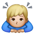 🙇🏼‍♂️ Emoji sich verbeugender Mann: mittelhelle Hautfarbe Samsung One UI 6.1.