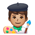 👨🏽‍🎨 Emoji Artista Hombre: Tono De Piel Medio en Samsung One UI 6.1.