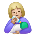 👩🏼‍🍼 Emoji stillende Frau: mittelhelle Hautfarbe Samsung One UI 6.1.