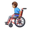 👨🏽‍🦽 Emoji Mann in manuellem Rollstuhl: mittlere Hautfarbe Samsung One UI 6.1.
