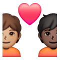 🧑🏽‍❤️‍🧑🏿 Emoji Liebespaar: Person, Person, mittlere Hautfarbe, dunkle Hautfarbe Samsung One UI 6.1.