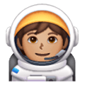 🧑🏽‍🚀 Emoji Astronaut(in): mittlere Hautfarbe Samsung One UI 6.1.