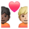 🧑🏿‍❤️‍🧑🏼 Emoji Casal Apaixonado: Pessoa, Pessoa, Pele Escura, Pele Morena Clara na Samsung One UI 6.1.