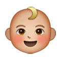 👶🏼 Emoji Bebé: Tono De Piel Claro Medio en Samsung One UI 6.1.