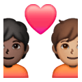 Emoji 🧑🏿‍❤️‍🧑🏽 Coppia Con Cuore: persona, persona, Carnagione Scura, Carnagione Olivastra su Samsung One UI 6.1.