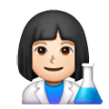 👩🏻‍🔬 Emoji Wissenschaftlerin: helle Hautfarbe Samsung One UI 6.1.