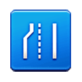 ⛙ Emoji Weißes Schild Fahrbahneinengung links Samsung One UI 6.1.