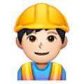 Emoji 👷🏻‍♂️ Operaio Edile Uomo: Carnagione Chiara su Samsung One UI 6.1.