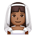 👰🏾‍♀️ Emoji Frau in einem Schleier: mitteldunkle Hautfarbe Samsung One UI 6.1.