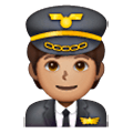 🧑🏽‍✈️ Emoji Pilot(in): mittlere Hautfarbe Samsung One UI 6.1.