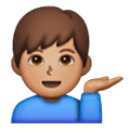 💁🏽‍♂️ Emoji Infoschalter-Mitarbeiter: mittlere Hautfarbe Samsung One UI 6.1.