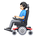 👨🏻‍🦼 Emoji Mann in elektrischem Rollstuhl: helle Hautfarbe Samsung One UI 6.1.