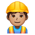 👷🏽‍♂️ Emoji Bauarbeiter: mittlere Hautfarbe Samsung One UI 6.1.