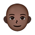 👩🏿‍🦲 Emoji Frau: dunkle Hautfarbe, Glatze Samsung One UI 6.1.