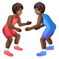 🤼🏾‍♂️ Emoji Hombres Luchando, Tono De Piel Oscuro Medio en Samsung One UI 6.1.