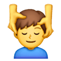 💆‍♂️ Emoji Mann, der eine Kopfmassage bekommt Samsung One UI 6.1.