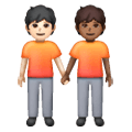 🧑🏻‍🤝‍🧑🏾 Emoji sich an den Händen haltende Personen: helle Hautfarbe, mitteldunkle Hautfarbe Samsung One UI 6.1.