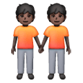 🧑🏿‍🤝‍🧑🏿 Emoji Dos Personas Dándose La Mano: Tono De Piel Oscuro en Samsung One UI 6.1.