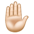✋🏻 Emoji erhobene Hand: helle Hautfarbe Samsung One UI 6.1.