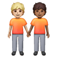 🧑🏼‍🤝‍🧑🏾 Emoji sich an den Händen haltende Personen: mittelhelle Hautfarbe, mitteldunkle Hautfarbe Samsung One UI 6.1.