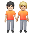 🧑🏻‍🤝‍🧑🏼 Emoji sich an den Händen haltende Personen: helle Hautfarbe, mittelhelle Hautfarbe Samsung One UI 6.1.