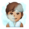 Emoji 🧖🏽 Persona In Sauna: Carnagione Olivastra su Samsung One UI 6.1.