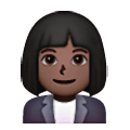 👩🏿‍💼 Emoji Oficinista Mujer: Tono De Piel Oscuro en Samsung One UI 6.1.