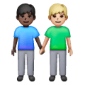 👨🏿‍🤝‍👨🏼 Emoji händchenhaltende Männer: dunkle Hautfarbe, mittelhelle Hautfarbe Samsung One UI 6.1.