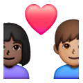 Émoji 👨🏿‍❤️‍👩🏽 Couple Avec Cœur - Homme: Peau Foncée, Femme: Peau Légèrement Mate sur Samsung One UI 6.1.