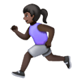 🏃🏿‍♀️ Emoji Mujer Corriendo: Tono De Piel Oscuro en Samsung One UI 6.1.