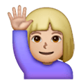 🙋🏼‍♀️ Emoji Mujer Con La Mano Levantada: Tono De Piel Claro Medio en Samsung One UI 6.1.