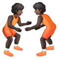 🤼🏿 Emoji Personas Luchando, Tono De Piel Oscuro en Samsung One UI 6.1.
