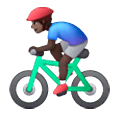 🚴🏿‍♂️ Emoji Hombre En Bicicleta: Tono De Piel Oscuro en Samsung One UI 6.1.
