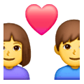 Emoji 👨‍❤️‍👩 Pareja con corazón - Uomo, Donna su Samsung One UI 6.1.