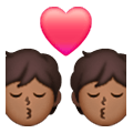 💏🏾 Emoji sich küssendes Paar, mitteldunkle Hautfarbe Samsung One UI 6.1.