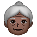 👵🏿 Emoji ältere Frau: dunkle Hautfarbe Samsung One UI 6.1.