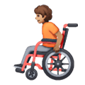 🧑🏽‍🦽 Emoji Person in manuellem Rollstuhl: mittlere Hautfarbe Samsung One UI 6.1.