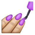 💅🏼 Emoji Pintarse Las Uñas: Tono De Piel Claro Medio en Samsung One UI 6.1.